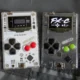 The original Arduboy next to the new Arduboy FX-C sitting on a backpack’s internal pockets.