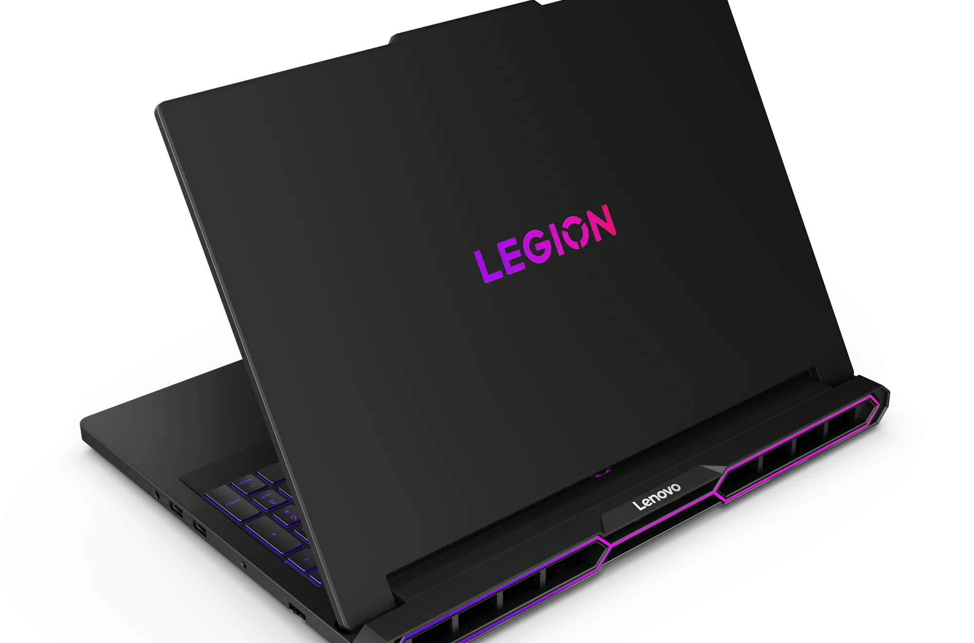 The laptop with two “Legions” printed on its back.