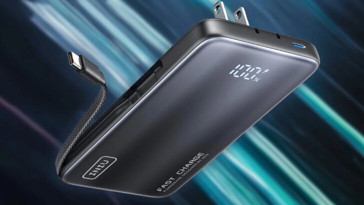 Power Bank Iniu com 10.000mAh e 45W cai para R$ 18,30 na promoção de Memorial Day da Amazon; carregador e cabo integrados eliminam acessórios extras
