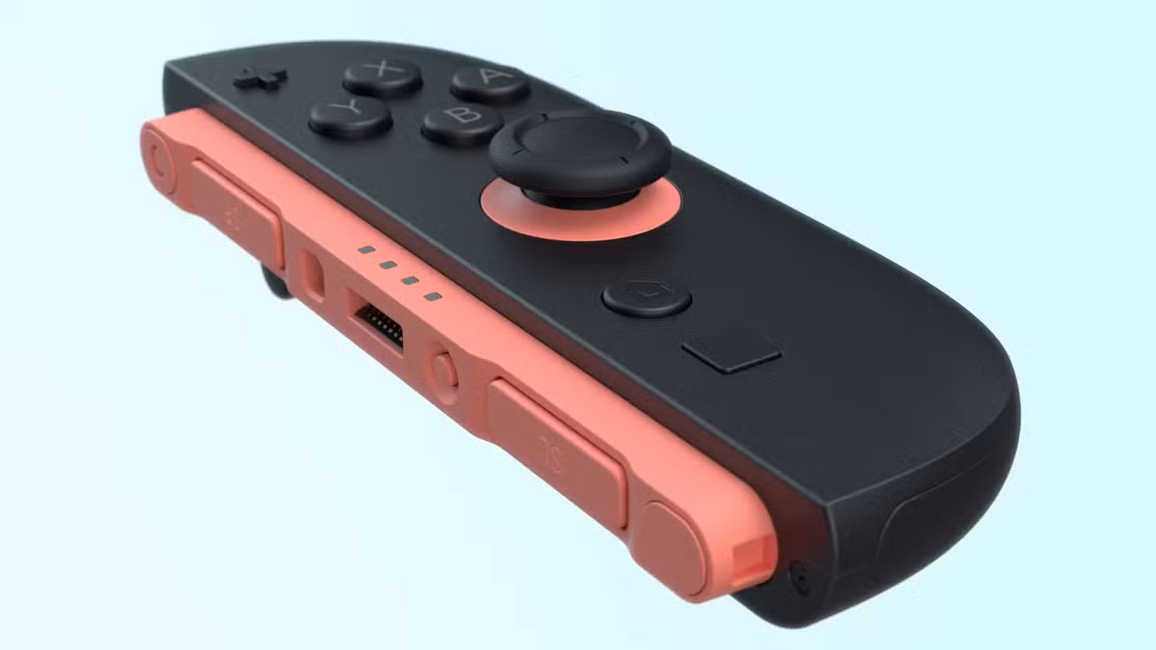 A close-up of the Nintendo Switch Joy-Con and what might be the C-button