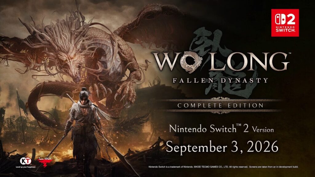 Wo Long: Fallen Dynasty Complete Edition chega ao Switch 2 em setembro