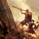 Two Greek warriors hold spears in God of War Sons of Sparta.
