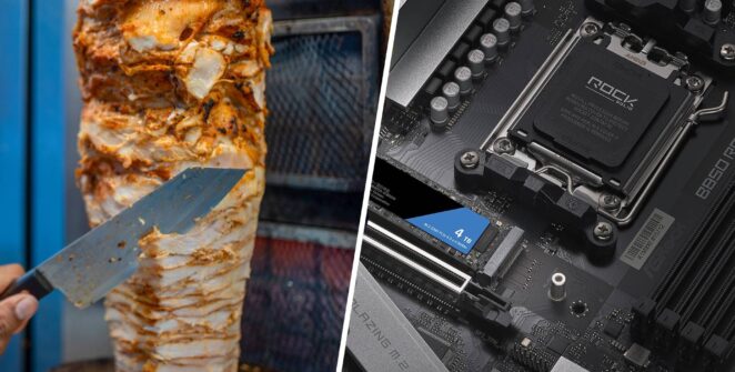 Montagem de PC em formato de kebab turco tem componentes giratórios e levou quatro meses para ficar pronta