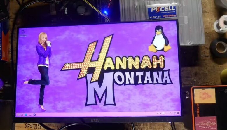 Streamer monta PC gamer movido a mais de 100 pilhas AA e roda benchmark no Hannah Montana Linux