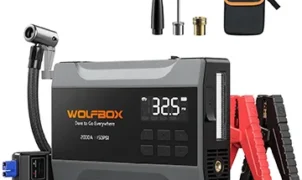 Wolfbox 2000A Cordless Jump Starter and Air Compressor (Tire Inflator)