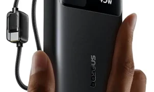 Baseus 20,000mAh 45W Power Bank With Two Built-In USB-C Cables