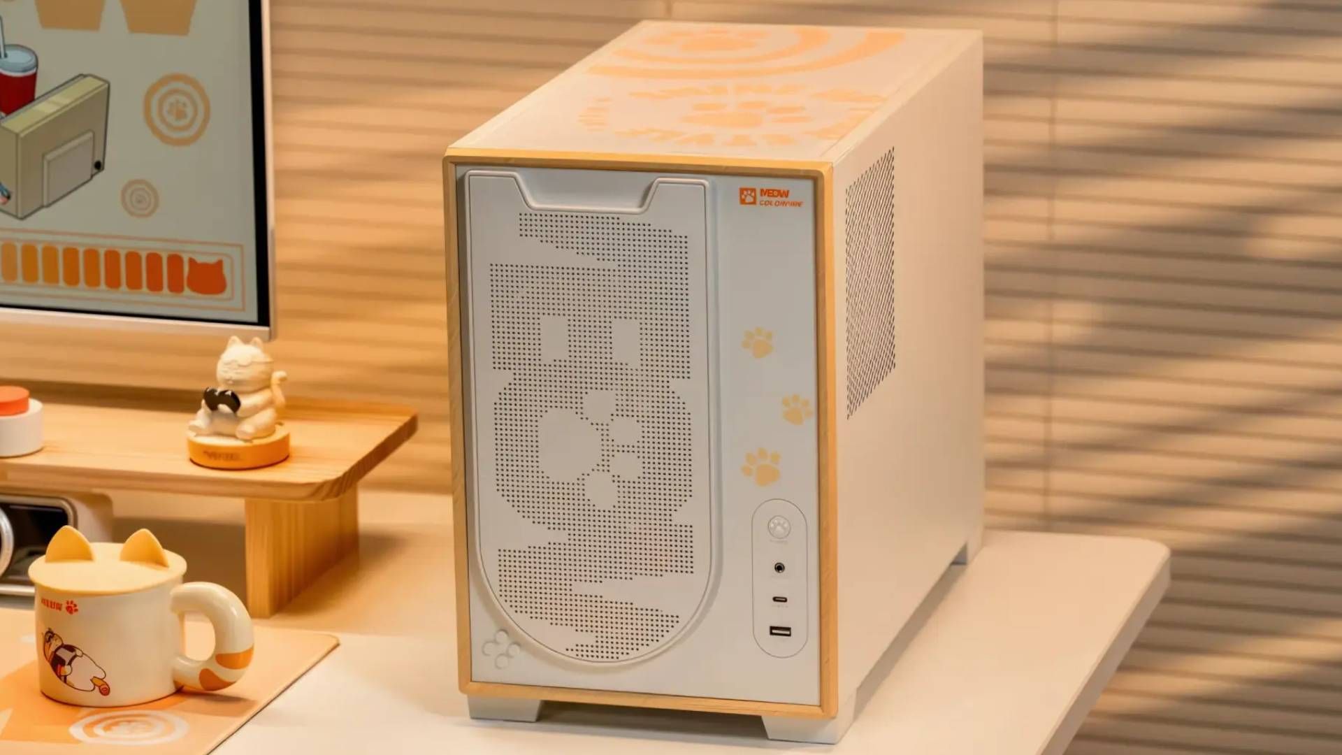 Gabinete da Colorfire com botão liga/desliga em formato de patinha de gato é a nova sensação dos PCs temáticos