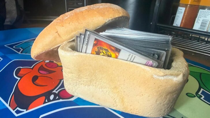 Jogador vence torneio de Pokémon TCG usando um pão de forma como deck box