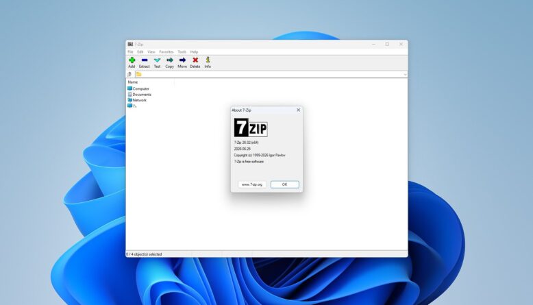 7-Zip precisa de atualização manual urgente para corrigir falha grave de segurança