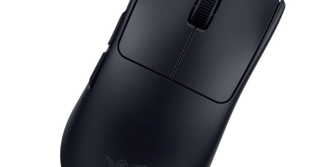 A Razer Viper V4 Pro gaming mouse.
