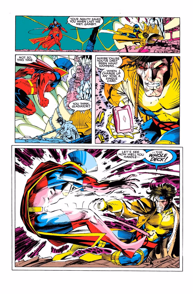 Gladiator-vs-Gambit-Uncanny-X-Men-v1-277-1991