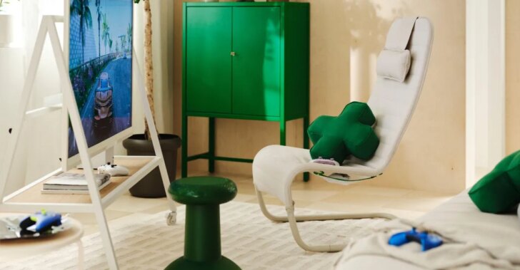 Ikea lança linha de móveis gamer com Xbox e inclui banco inspirado no thumbstick