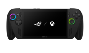 An Asus ROG Xbox Ally X handheld gaming PC.