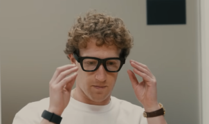 Mark Zuckerberg wearing Meta Ray-Ban Display glasses