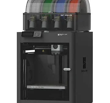 Bambu Lab P1S AMS Combo 3D Printer With Black and White PLA Filament Spools