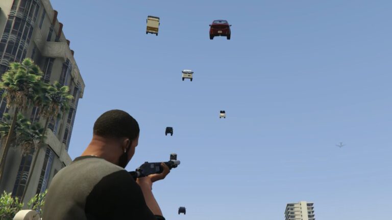 Mod de GTA 5 transforma armas em canhões de carros e gera caos total em Los Santos