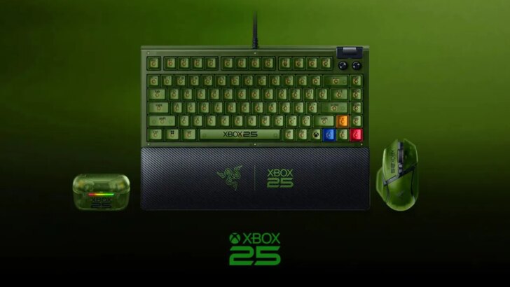 Razer lança edição especial translúcida verde para celebrar 25 anos do Xbox