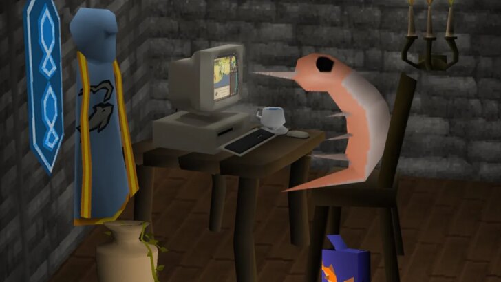Jogador de Old School RuneScape atinge nível 99 em Pesca capturando apenas camarões e anchovas