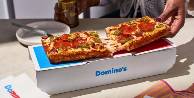 Dominos Lança a Pizza Domino, Inspirada em Seu Logotipo, com Estilo Detroit