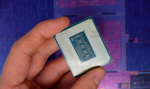 Intel Core i9 13900K Raptor Lake chip on a promotional box