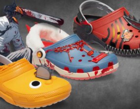Crocs e Chainsaw Man se juntam em coleção com quatro Clogs e cinco Jibbitz