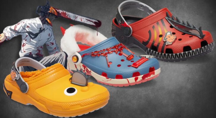 Crocs e Chainsaw Man se juntam em coleção com quatro Clogs e cinco Jibbitz