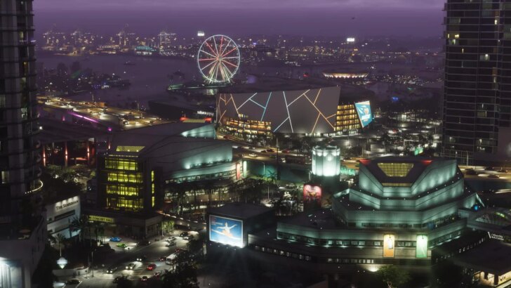 GTA 6 ilumina a Kaseya Center em Miami com Welcome to Vice City