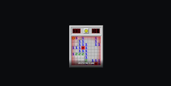 Triple-A Minesweeper zomba dos vícios dos blockbusters: campo minado com seta amarela e personagem que fala demais