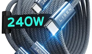 2-Pack Lisen 6.6ft 240W USB Type-C Cables