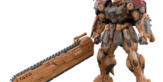 An HG 1/144 Bau Bahlam model kit standing in a neutral pose.